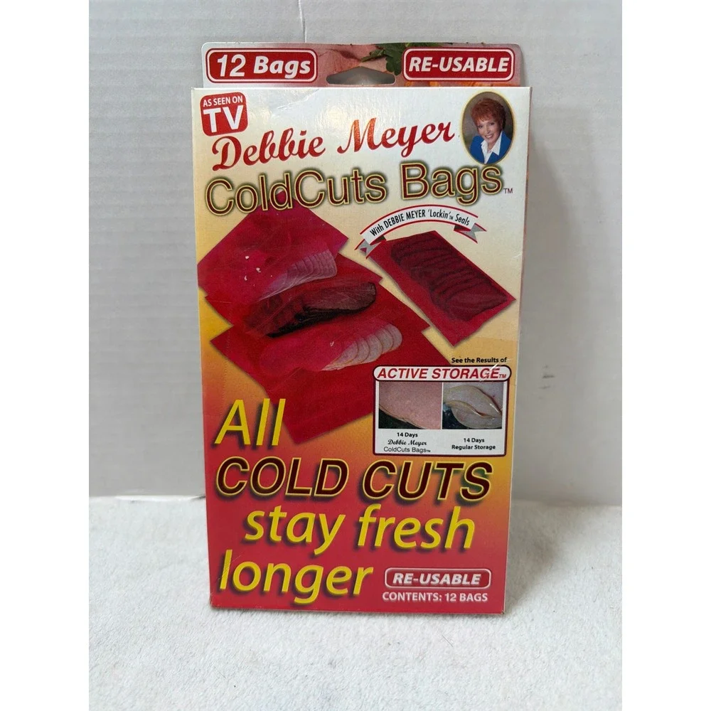 NOS Debbie Meyer ColdCuts Bags  12 Count Red Reusable Active Storage